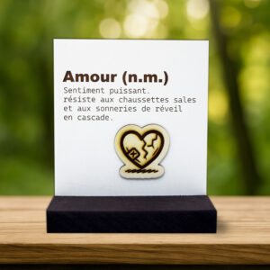 Plaque gravée Amour k.li créations