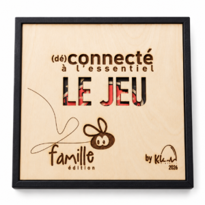 Plaque en bois « Le jeu » encadrée