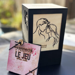 Prison à GSM en bois design Amoureux avec jeu de cartes Couple (Dé)connecté