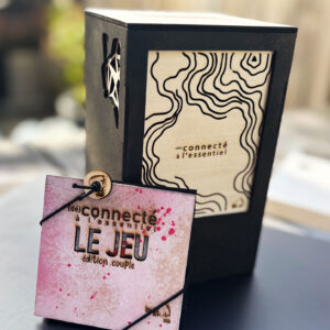 Prison à GSM ONDES en bois gravé avec jeu de cartes édition Couple